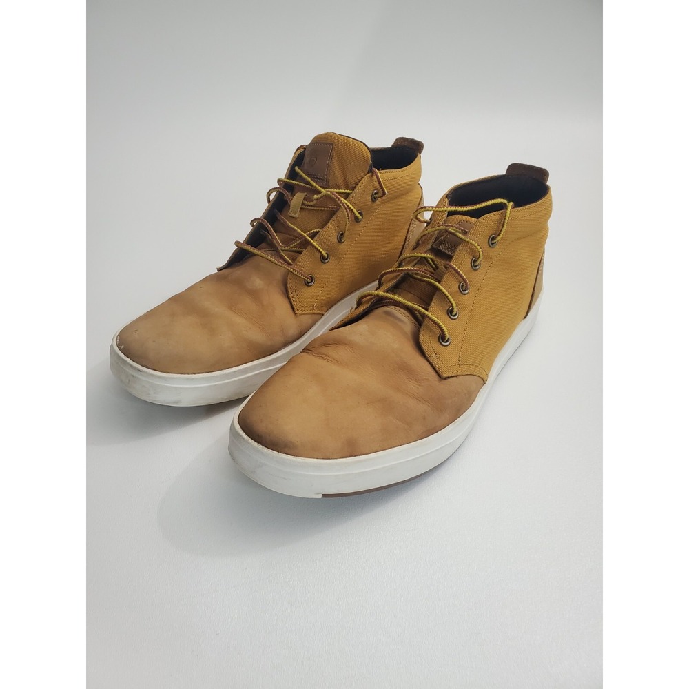 Timberland Men's Davis Square Chukka Shoe, Wheat Nubuck, 13